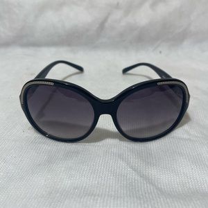 Chloe Sunglasses CL 2210 C01 Black Gold Round Frames with Purple Lenses